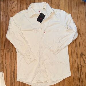 NWTS Levi's Men's Cream Button Down Shirt Size XS